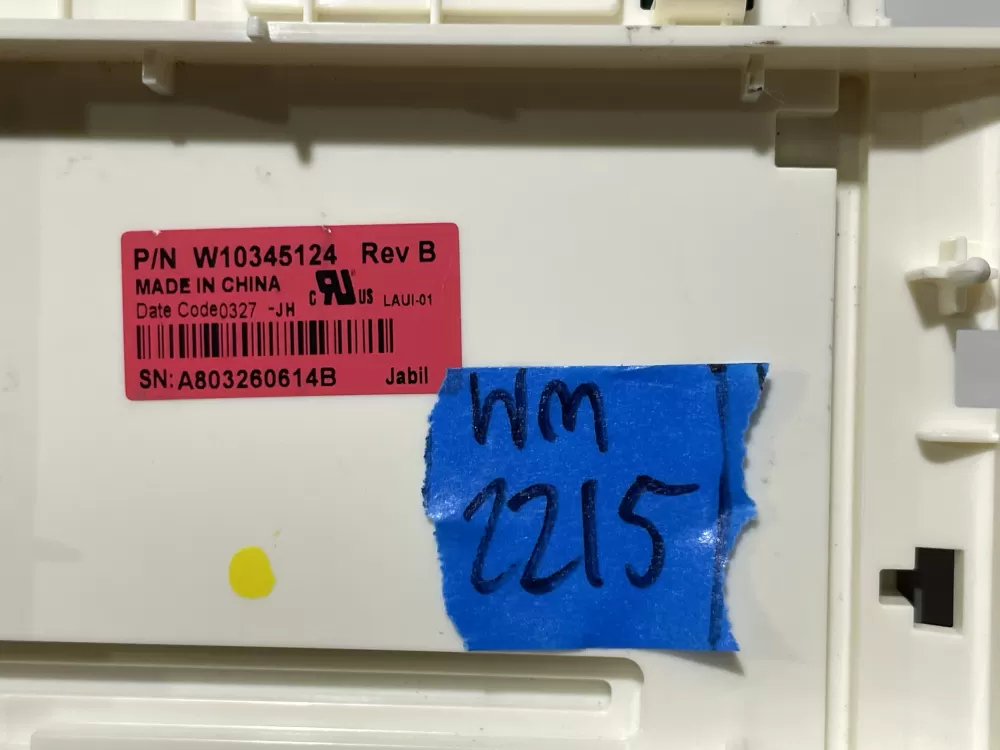 Maytag Whirlpool W10345124 Washer Control Board AZ138582 | Wm2215