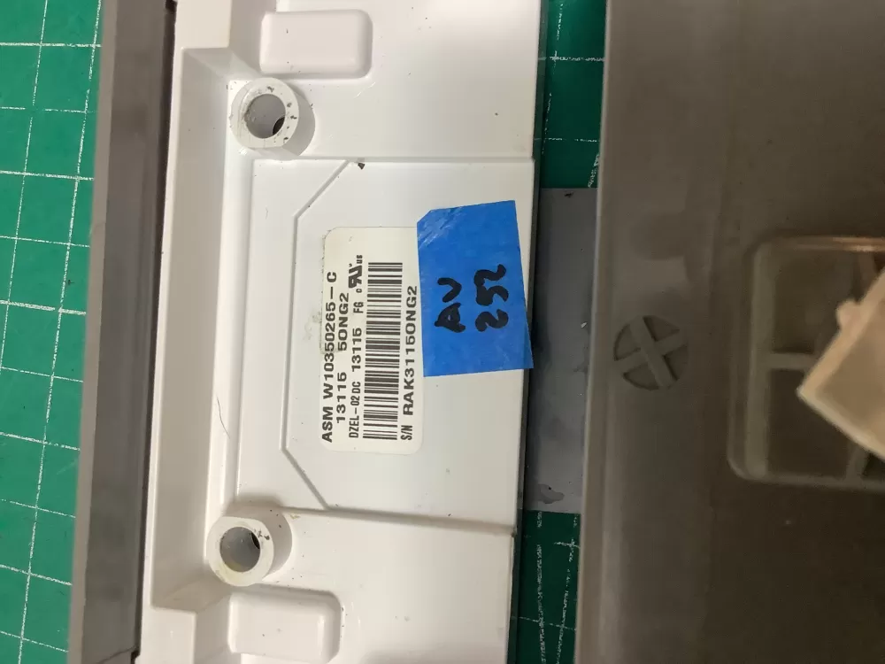 Whirlpool W10350265 Dishwasher Control Board Panel AZ226790 | ARV252