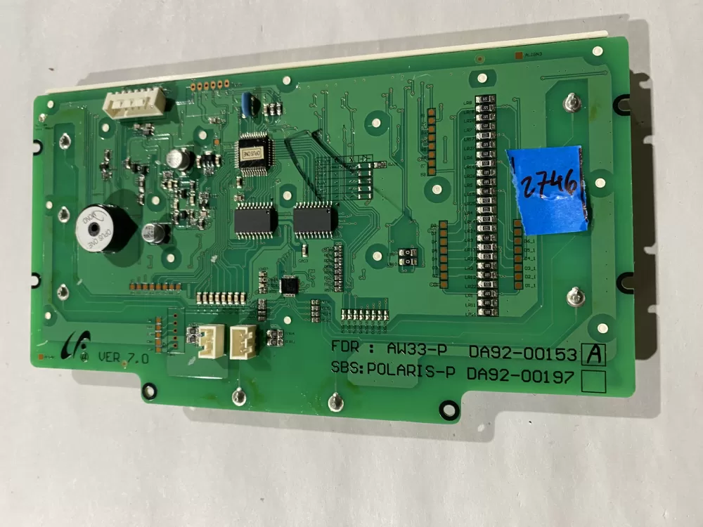 Samsung DA92 00153A Refrigerator Control Board AZ186678 | BK2746
