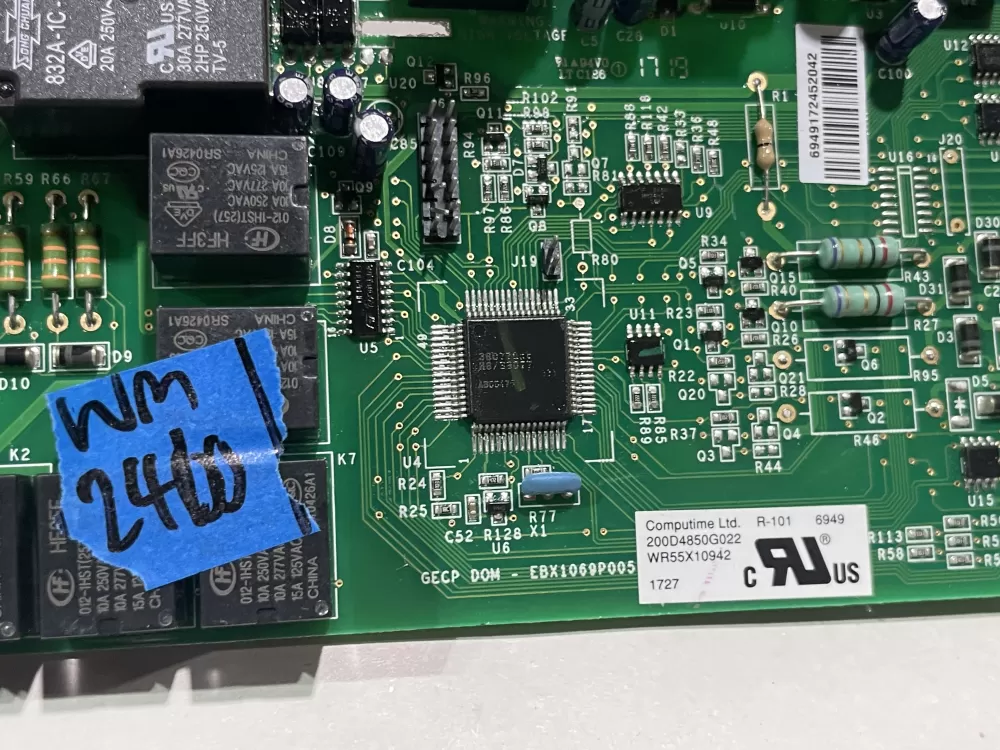 GE 200D6221G028 EBX1110P002 Refrigerator Control Board AZ143374 | Wm2410
