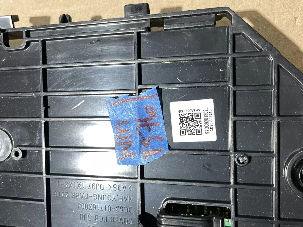 Samsung DC92-01802L Washer Control Board UI Display PCB AZ64610 | Wmv576