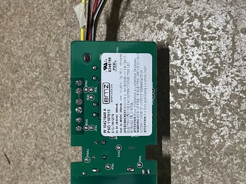 Whirlpool W10306786 Refrigerator LED Inverter Board Box AZ25625 | KM9