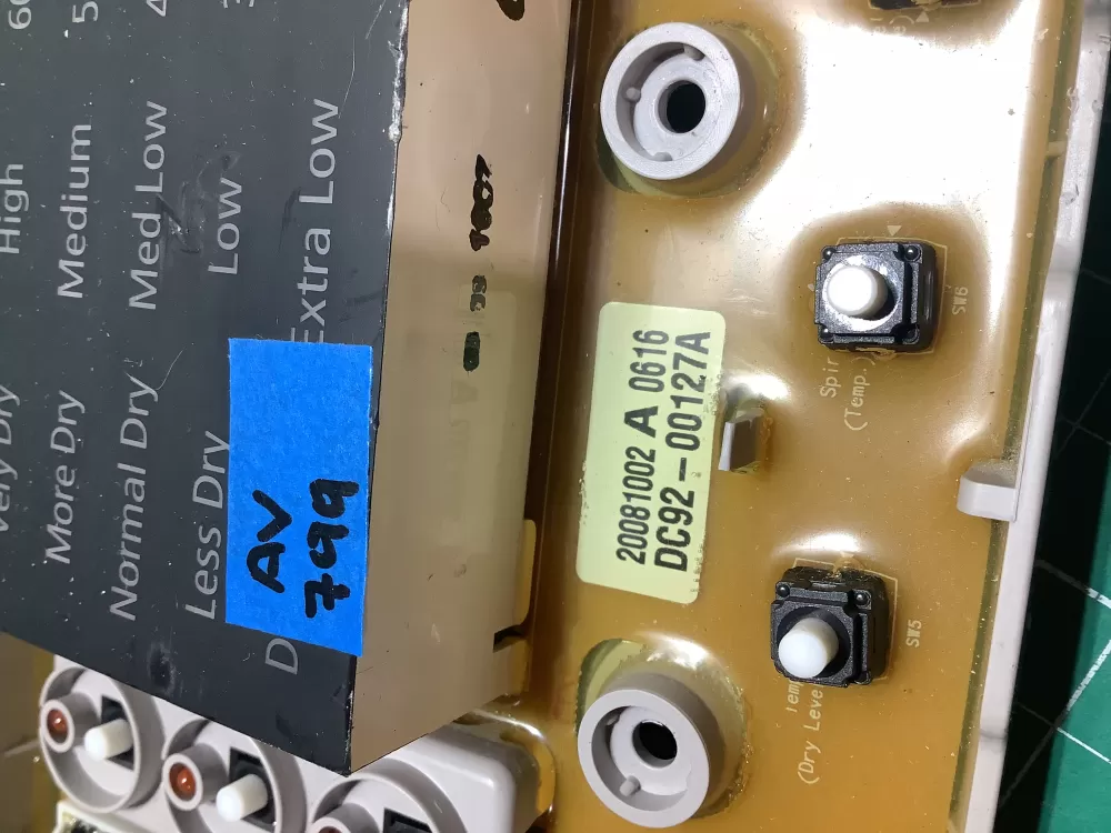 Samsung DC92 00127A Dryer Control Board AZ186166 | AV799
