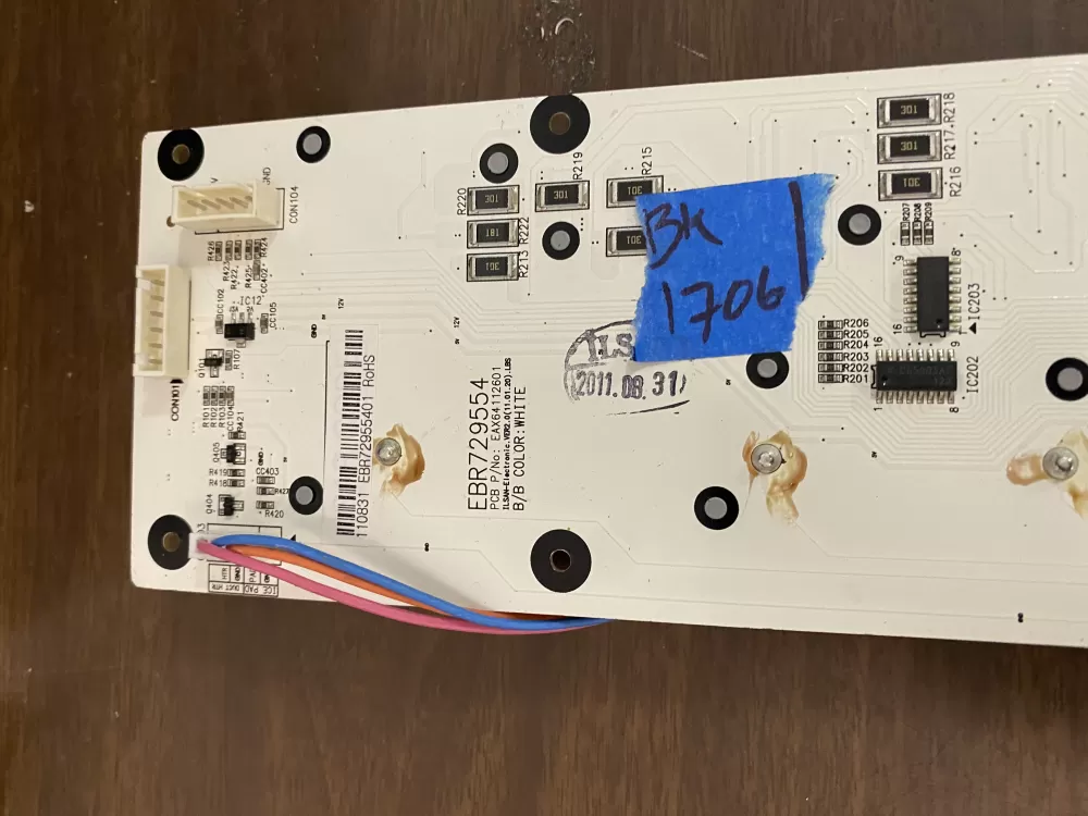 LG EBR72955401 Refrigerator Control Board AZ40595 | BK1706