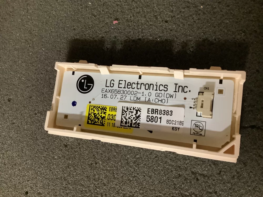 LG EBR83835801 Dishwasher Control Board AZ98784 | NR89