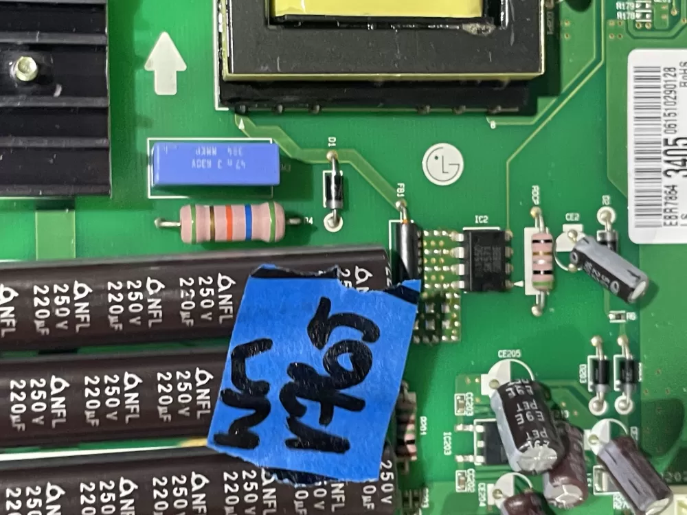 LG EBR78643405 CSP30020854 Refrigerator Control Board AZ147713 | Wmv765
