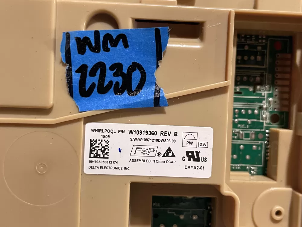 Whirlpool W10919360 W11087226 Dishwasher Control Board AZ141506 | Wm2230