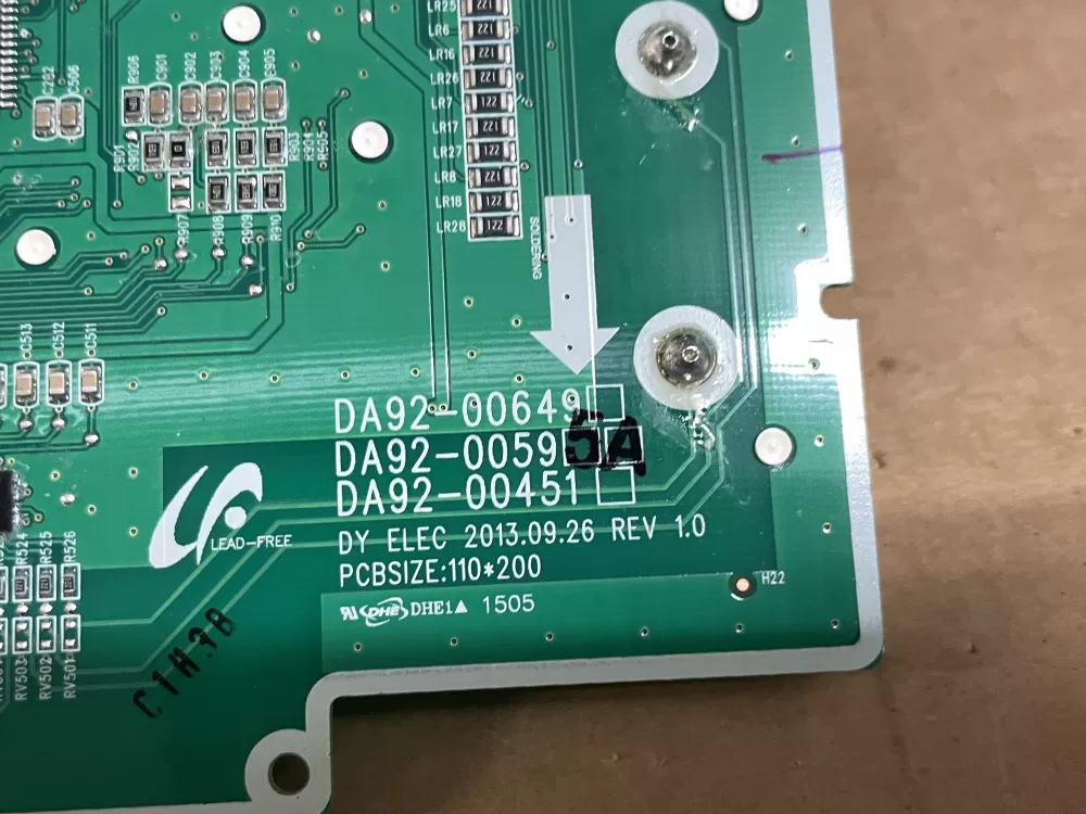 Samsung DA92 00649A Refrigerator Control Board Dispenser AZ101469 | Wm896