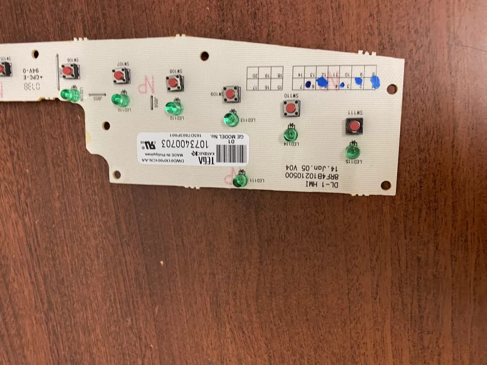 GE 165D7803P001 Dishwasher Control Board AZ53894 | BK1862