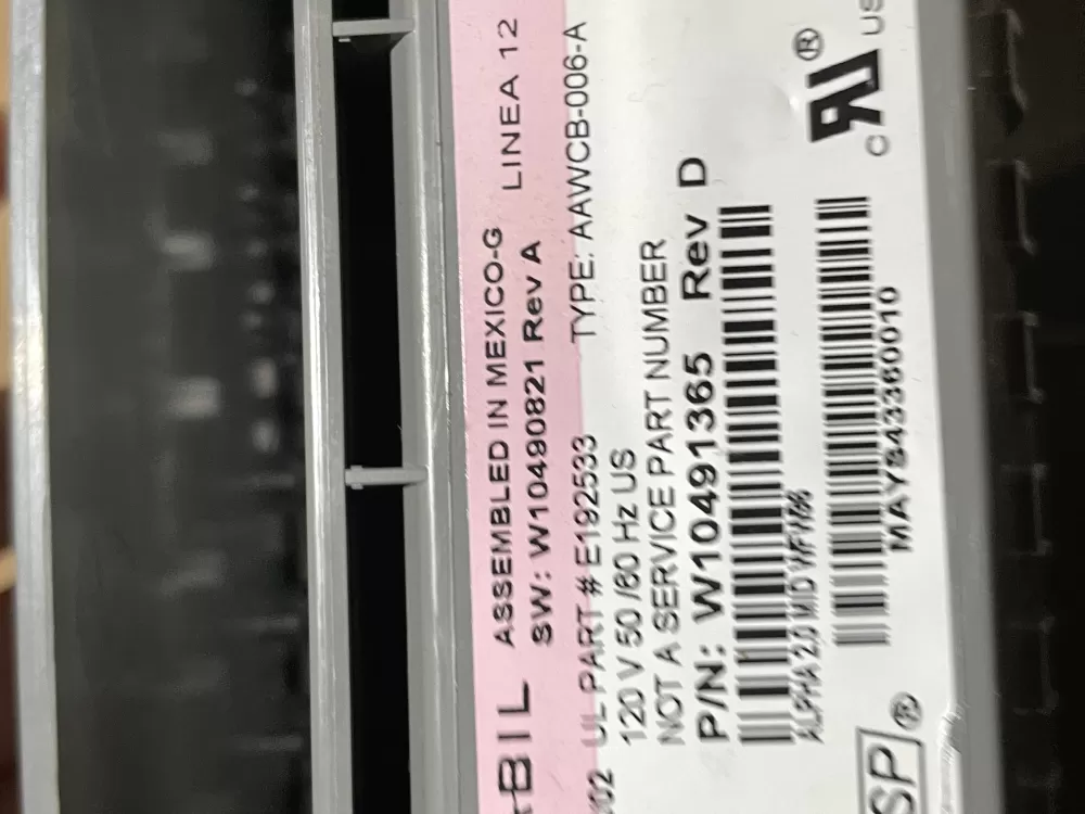 Whirlpool W10491365 Washer Control Board  AZ75172 | Wmv515