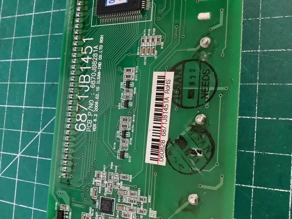 LG Kenmore 6871JB1451A Refrigerator Control Board Dispenser AZ181177 | NR2669