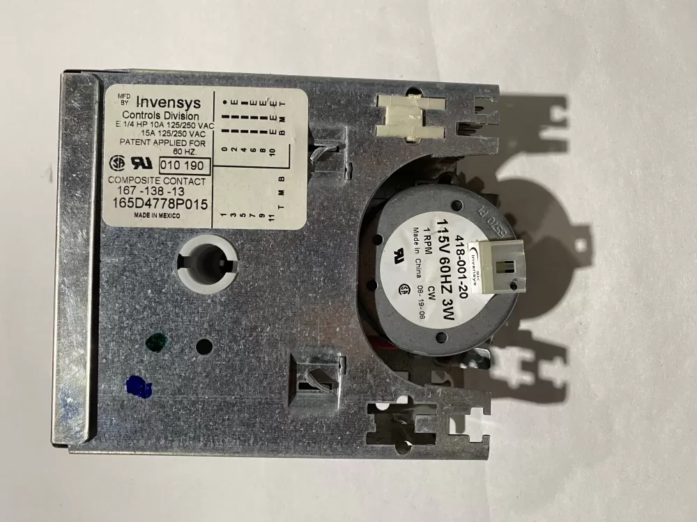 GE  Kenmore  Whirlpool 165D4778P015 Dishwasher Timer
