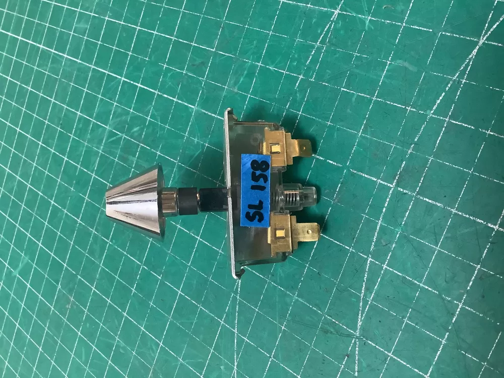 GE Hotpoint Washer Rotary Switch w/ Knob  Chrome  WH12X599 AZ224446 | SLA158