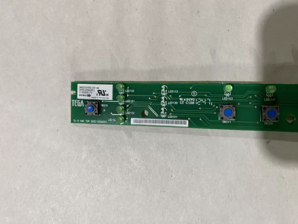 GE 265D1056G001 Dishwasher Control Board Interface User AZ150098 | BK2496