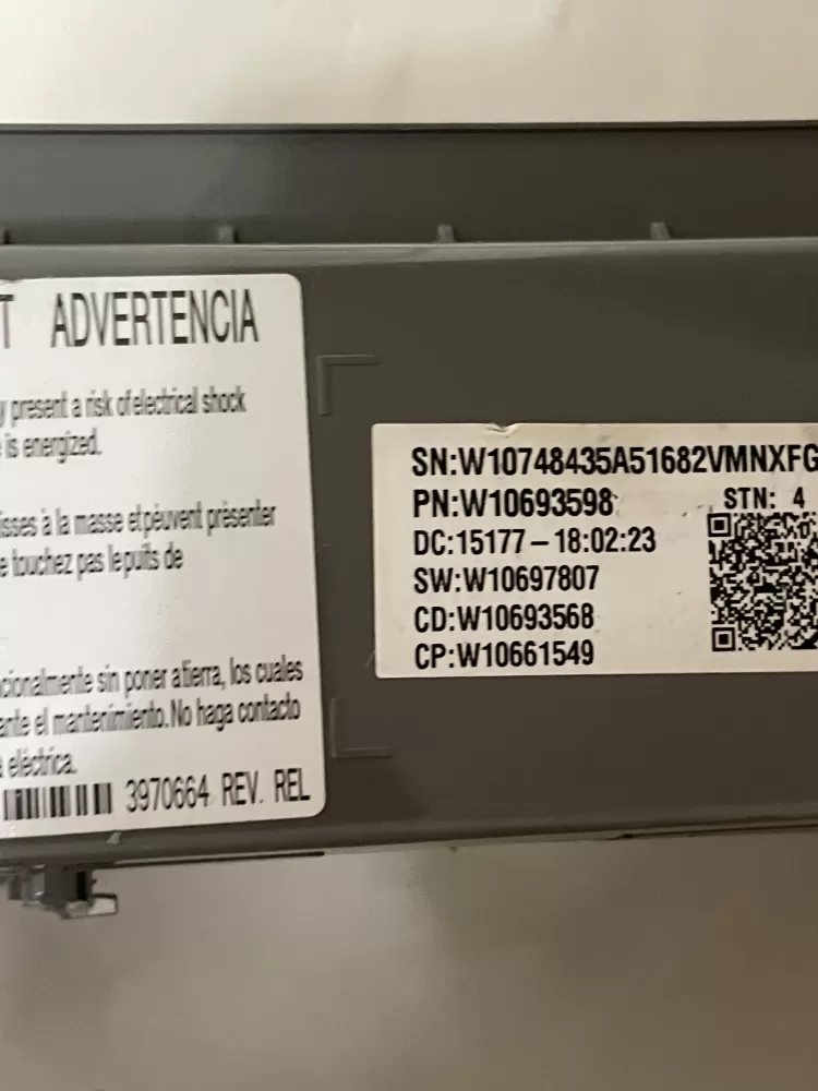 Whirlpool W10908726 WPW10693598 Washer Control Board AZ55366 | Wmv499