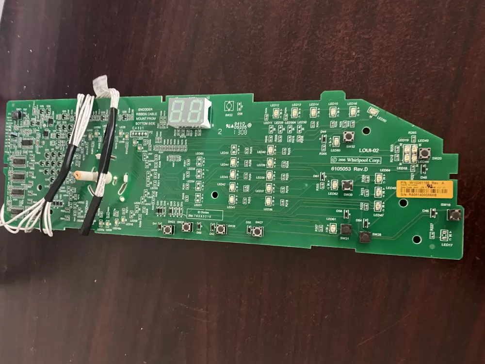 Whirlpool W10051166 Dryer Control Board