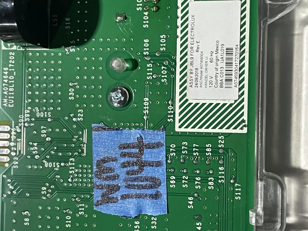 Kenmore Frigidaire A07459303 A07459304 Dryer Control Board AZ120240 | Wm1044