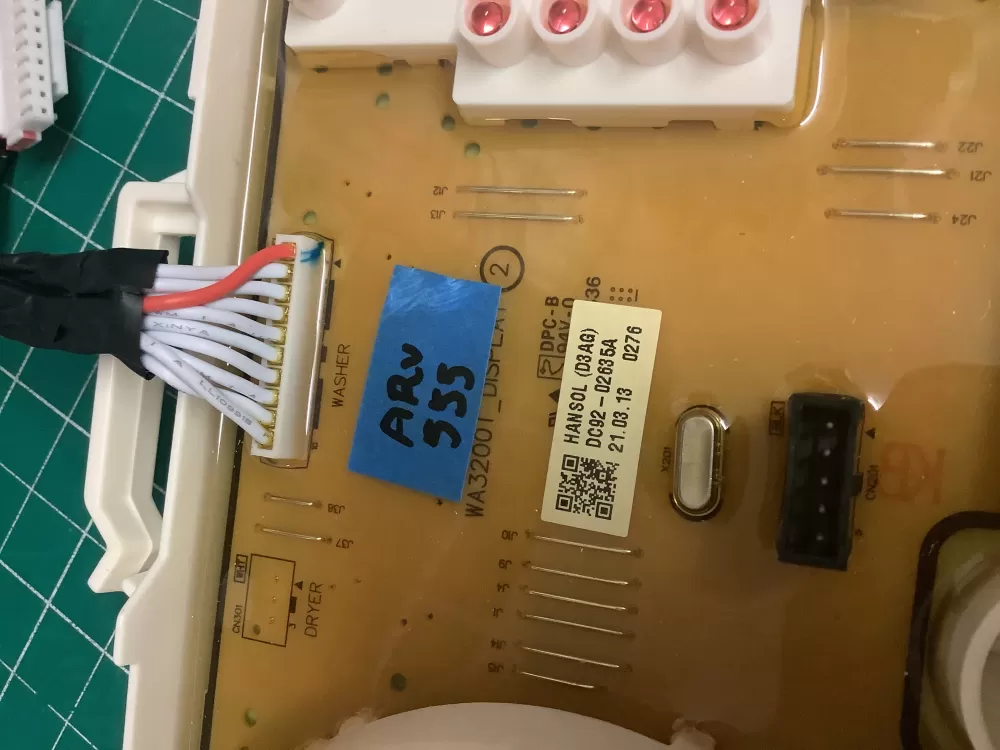 Samsung DC92 02636A Washer Control Board AZ205806 | ARV555