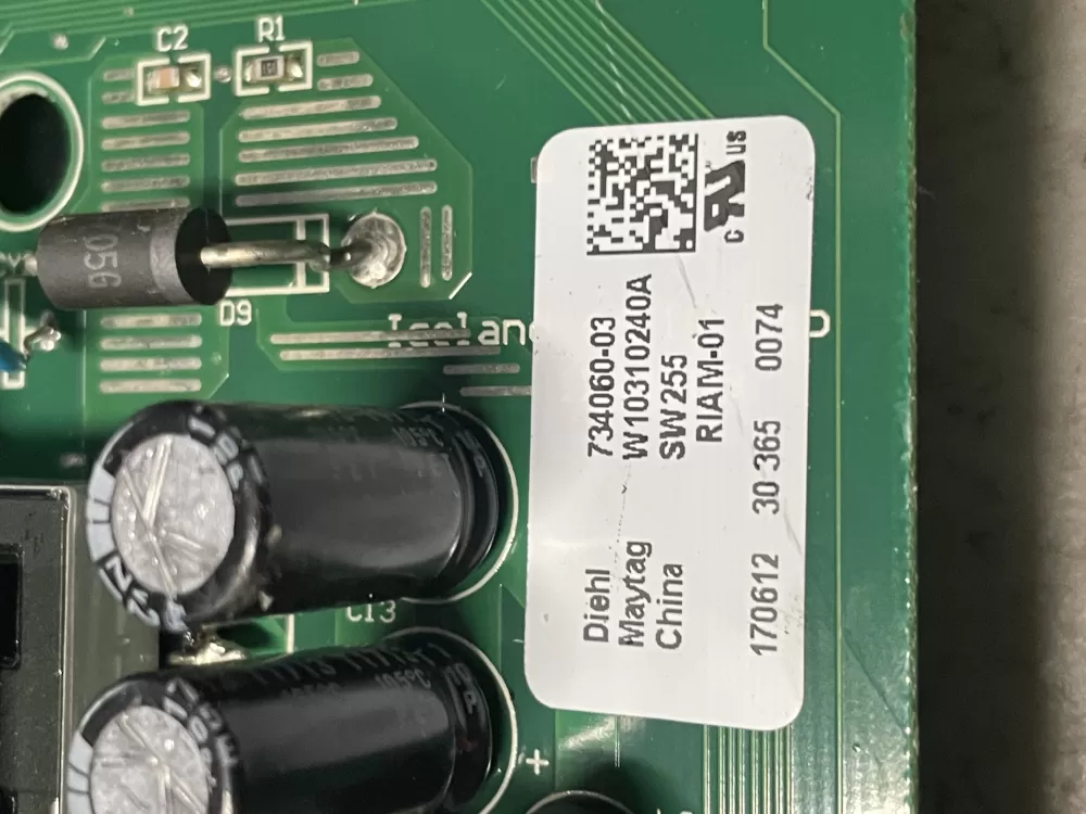 Whirlpool W10310240A Refrigerator Control Board AZ7714 | WM1615