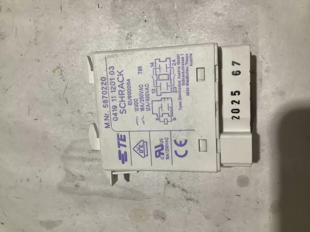Miele 5870220 Dishwasher Heating Element Relay