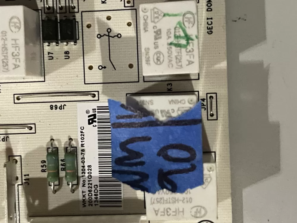 GE 200D6221G028 EBX1110P002 Refrigerator Control Board AZ31968 | Wm90