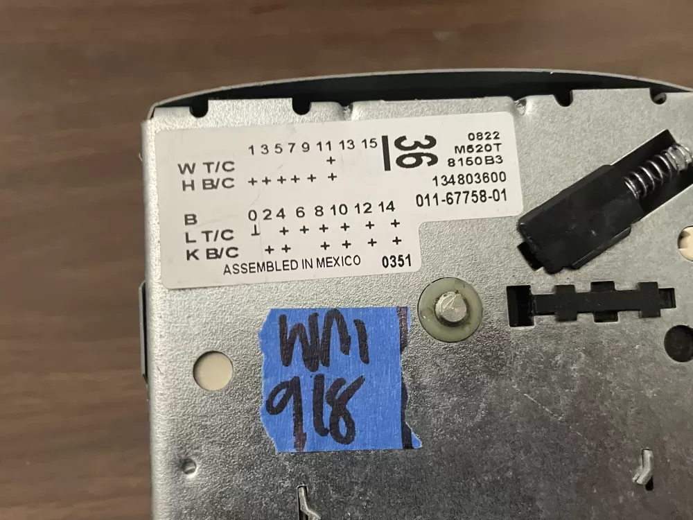 Frigidaire Crosley 134803600 AP3970173 Washer Timer Control AZ102097 | Wm918