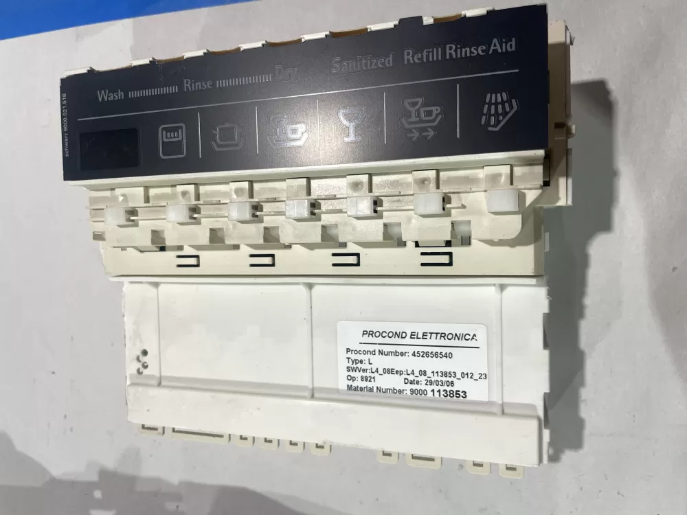Bosch Dishwasher Control Board Part # 9000113853 452656540 AZ179933 | Wm455