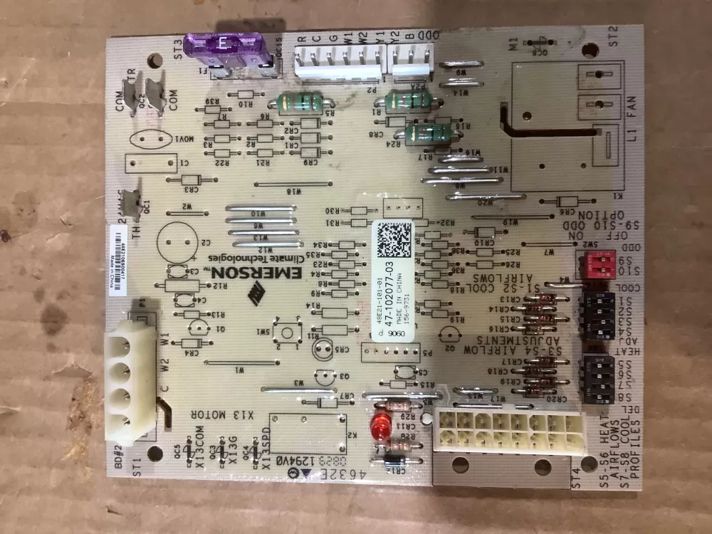 Rheem Emerson 47 102077 03 48e21 101 01  Control Board AZ104763 | AR1850