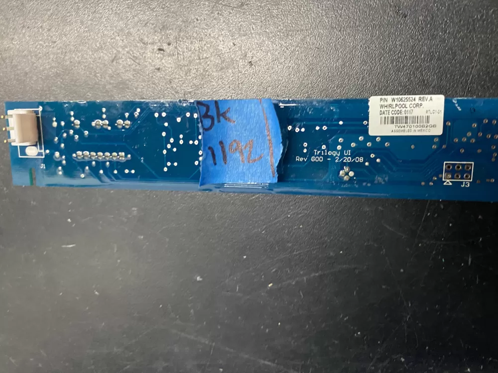 KitchenAid W10625524 W10860447 Refrigerator Control Board AZ21595 | BK1192
