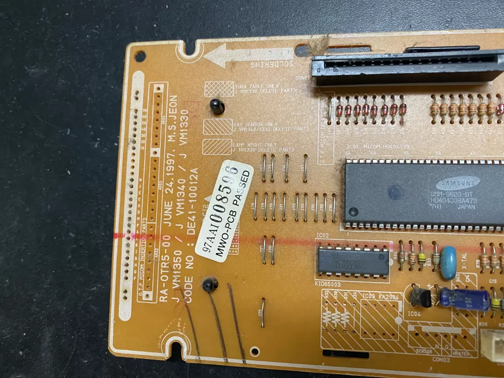 GE Samsung DE41 10012A Microwave Control Board AZ22514 | BK1097