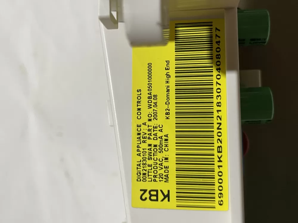 GE 00N21830101 WDBA0501000000 WH12X10355 Washer Control Board AZ141322 | Wmv724