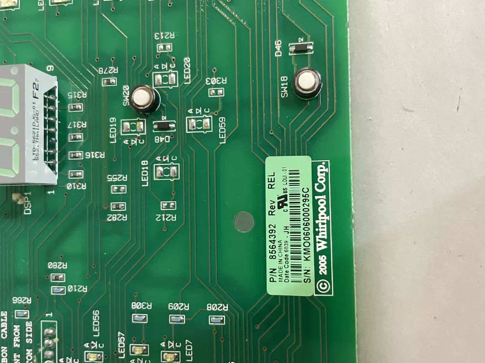 Kenmore 8564392 8564398 WP8564392 Washer Control Board AZ213625 | Wm1527