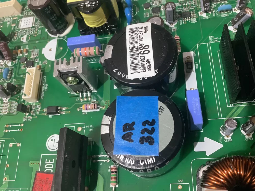 LG EBR81182768 Refrigerator Control Board AZ190363 | AR322