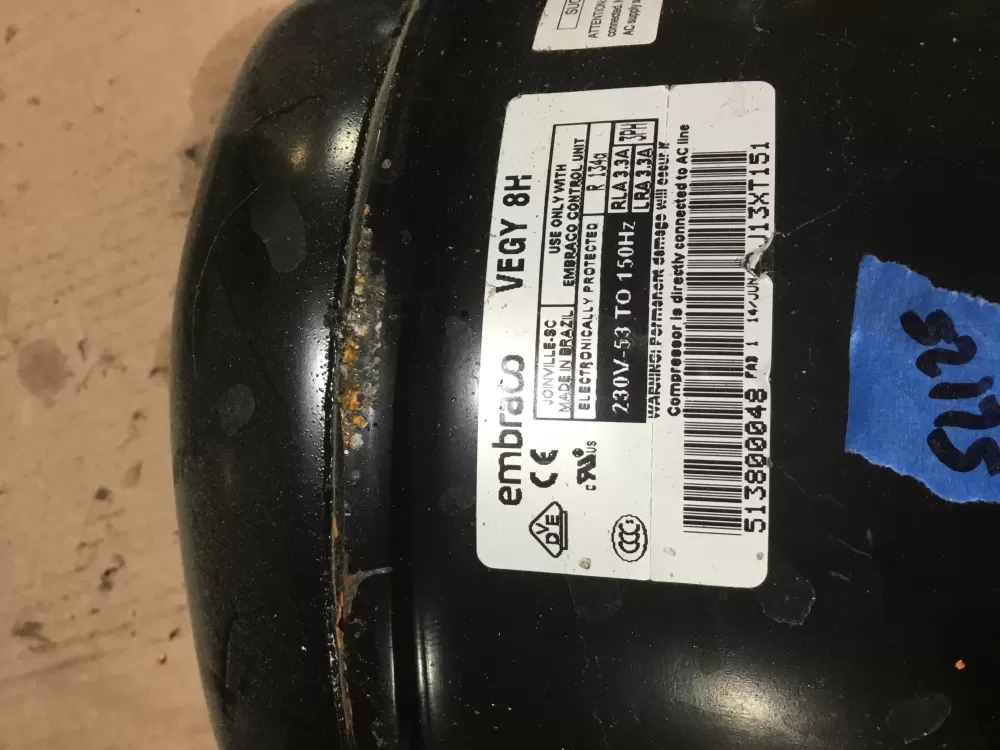 GE Refrigerator Compressor WR87X10111 AZ97375 | Sl125