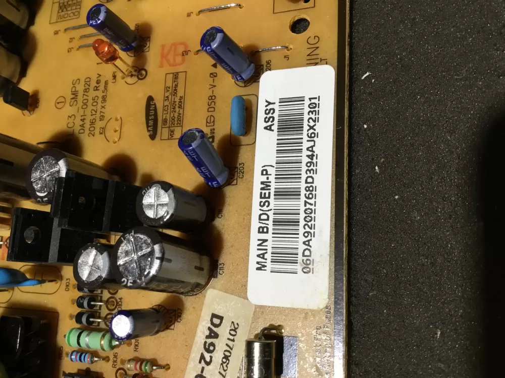 Samsung DA92 00768D Refrigerator Control Board Inverter AZ85674 | NR345