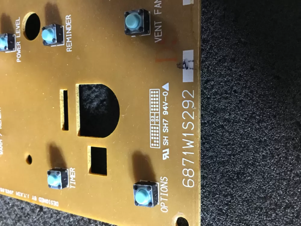 LG 6871W1S292A 6870W1A292A Microwave Oven Control Board AZ109827 | NR542