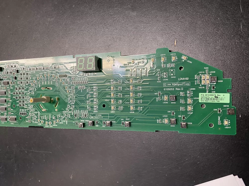 Whirlpool W10388679 W10388675 Dryer Control Board