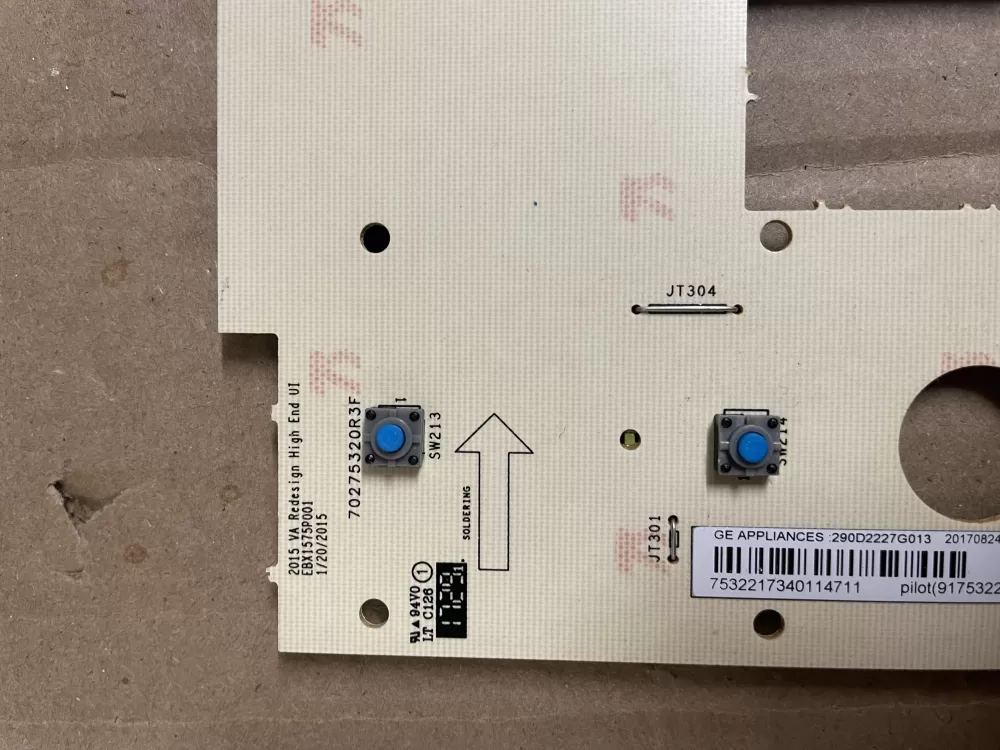 GE 290D2227G013 Washer Control Board Pcb Assembly AZ86631 | KMV349