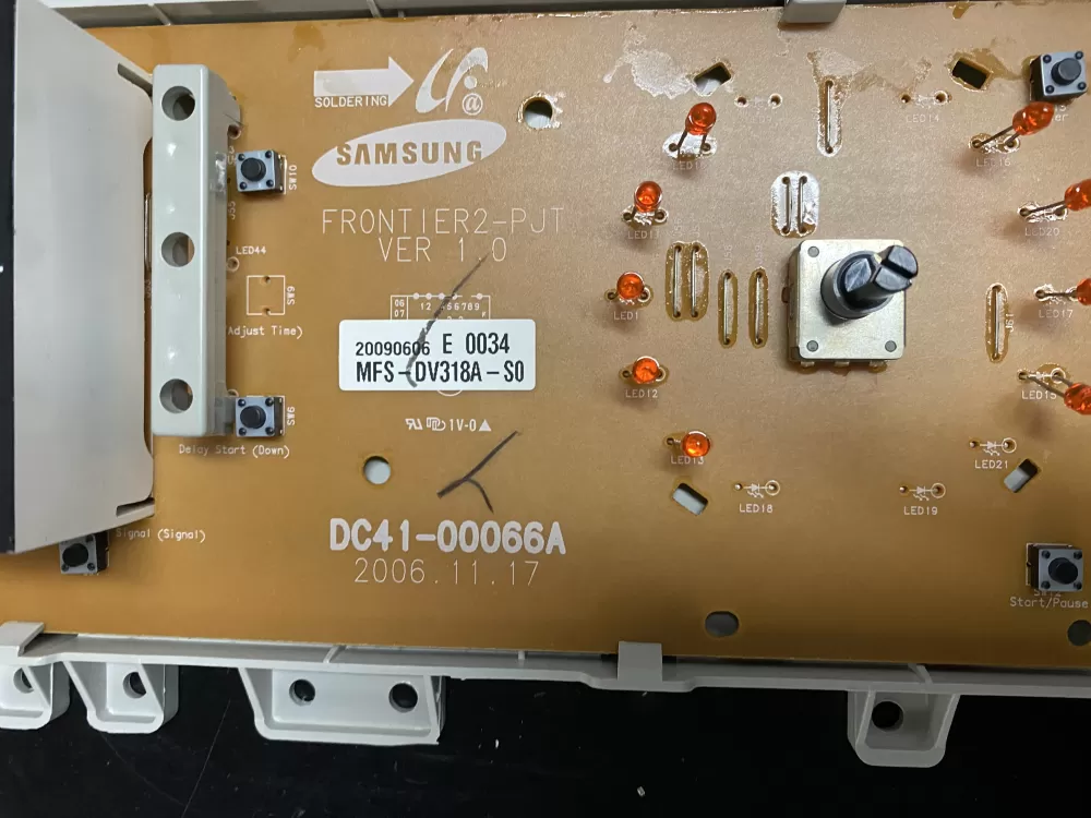 Samsung DC41-00066A Washer Control Board AZ1766 | BKV180