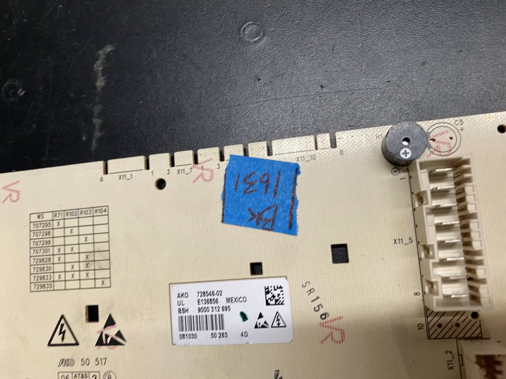 Bosch 9000312695 728546-02 Dryer Control Board AZ22600 | BK1631