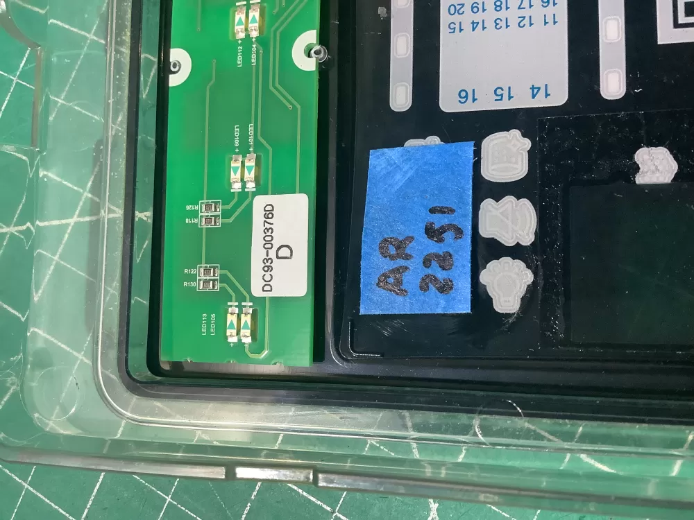 Samsung DC92-01607J DC94-06643A Dryer UI Control Board AZ193160 | AR2251