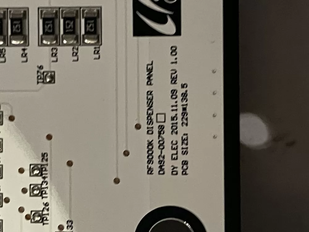 Samsung DA92-00758B Refrigerator Dispenser Display Module AZ34713 | Wm17