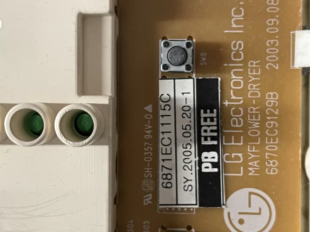 LG 6870EC9129B Dryer Control Board Display UI Assembly AZ9326 | WMV80