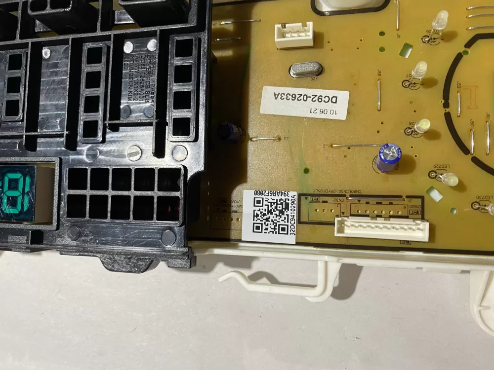 Samsung DC92 02633A Dryer Control Board Display AZ160811 | BKV815