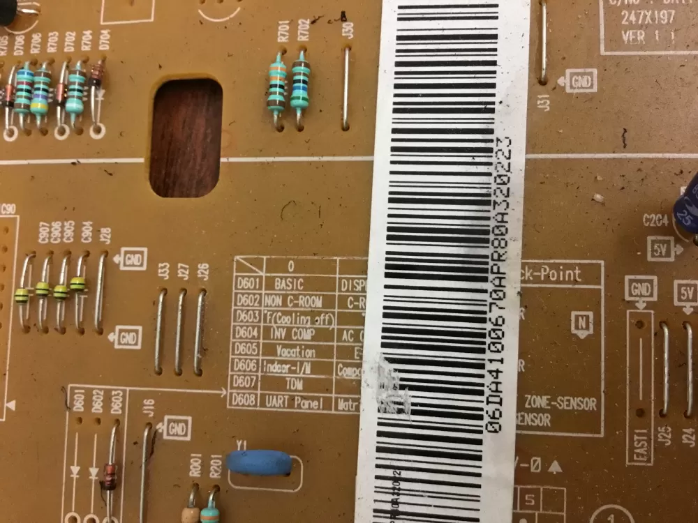 Samsung DA41-00670A Refrigerator Main Control Board PCB AZ34530 | NR1704