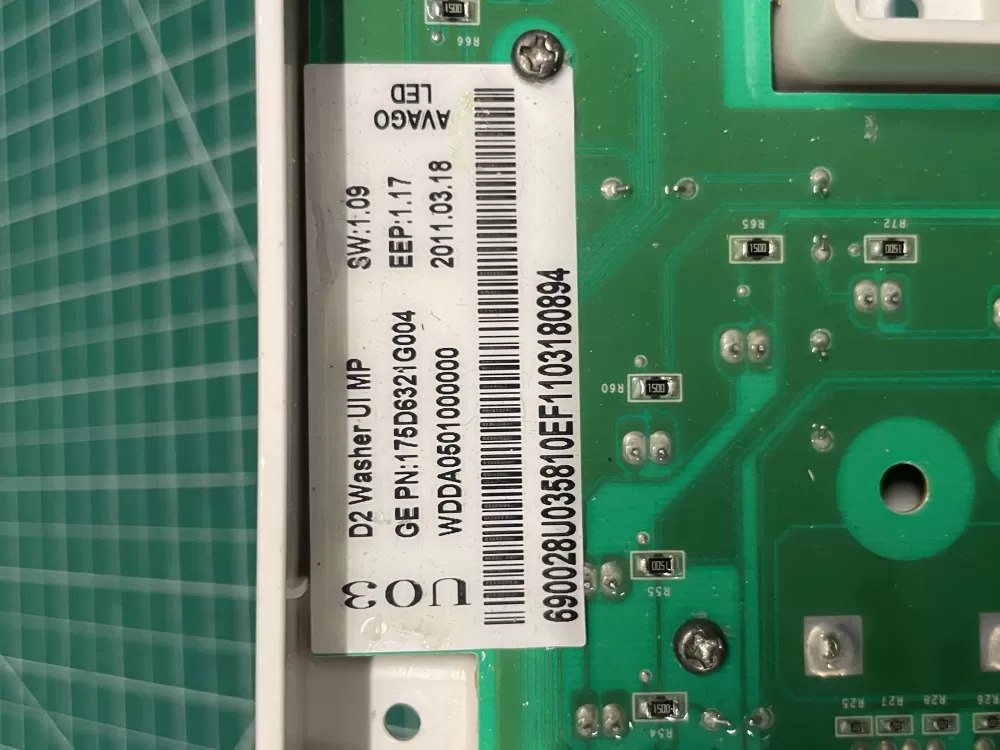 GE 175D6321G004 WH12X10482 Washer Control AZ203166 | Wmv904