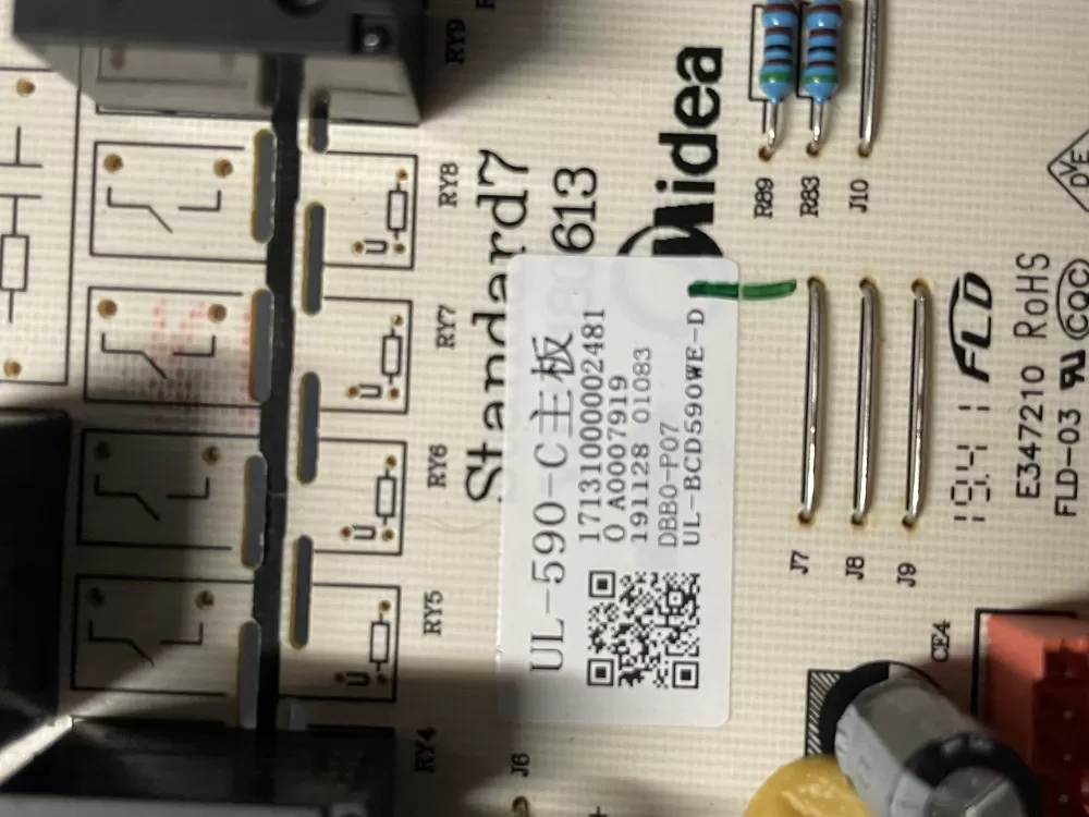 Midea UL-590-C UL-BCD590WE-D Refrigerator Control Board AZ7639 | Wm1600