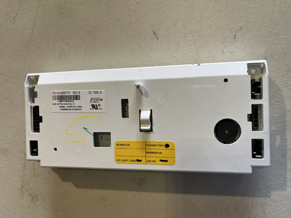 Whirlpool W10855775 Refrigerator Control Board