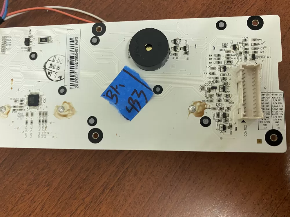 LG EBR72955401 Refrigerator Control Board AZ35651 | BK433
