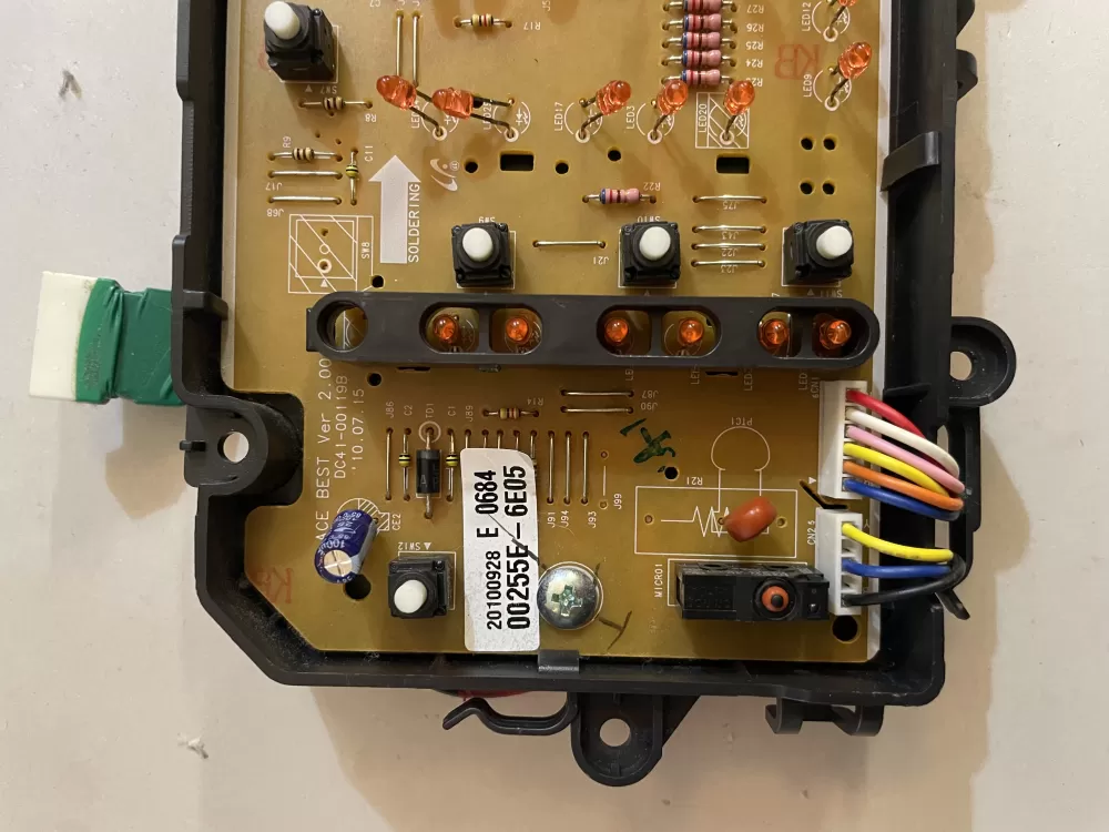 Samsung DC92-00255E DC41-00119B Dryer Control Board AZ158935 | KMV190
